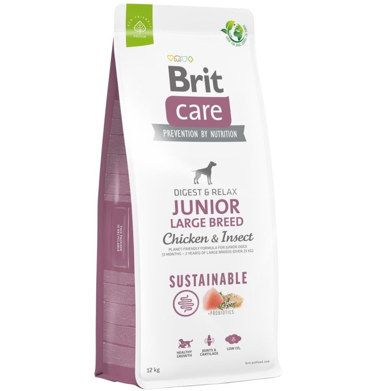 Brit Care Sustainable Junior Large Breed Chicken&Insect koeratoit 12kg