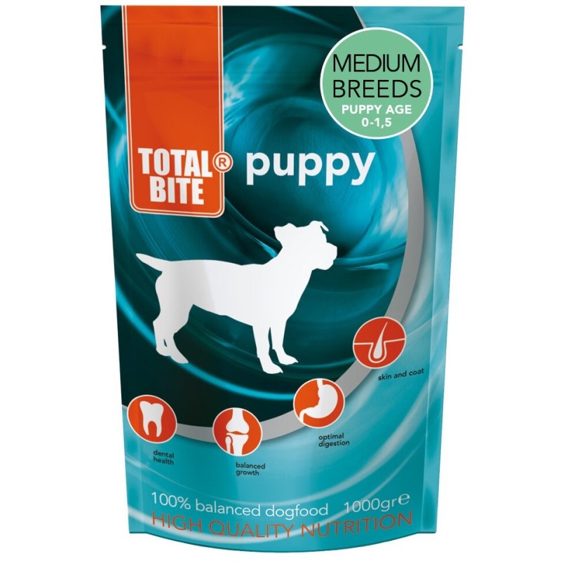 Total Bite Dog Puppy teraviljavaba koeratoit kutsikatele värske kanalihaga 1kg