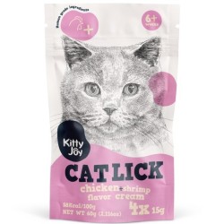 Kitty Joy Cat Lick kana ja krevetiga kassimaius 4x15g