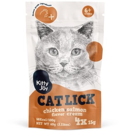 Kitty Joy Cat Lick kana ja lõhega kassimaius 4x15g
