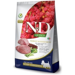 Farmina N&D Quinoa Weight Management Mini kuivtoit koerale lambaliha ja brokkoliga 2,5kg