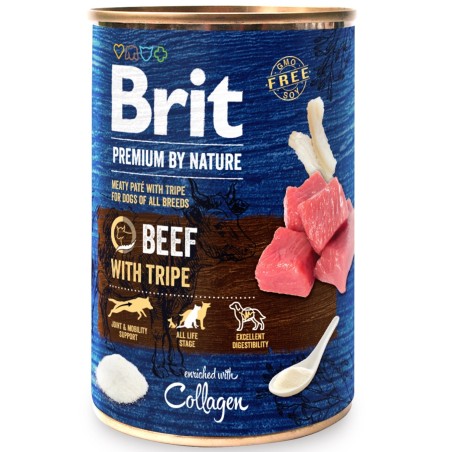 Brit Premium by Nature konserv Beef with Tripes koertele 400g