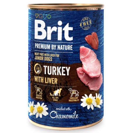 Brit Premium by Nature konserv Turkey with Liver koertele 400g