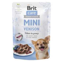 Brit Care Mini pouch Venison fillets in gravy einekotike koertele 85g