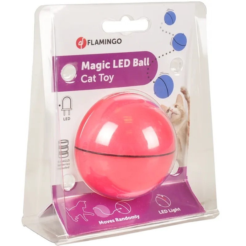 Flamingo Magic LED pall kassidele roosa 6,5cm