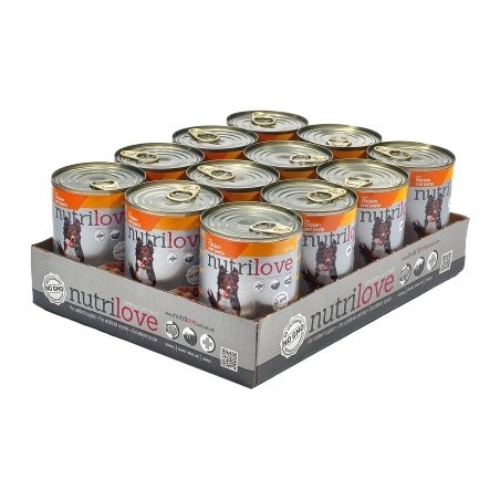 Nutrilove konserv koerale kana ja pastaga želees 12x415g
