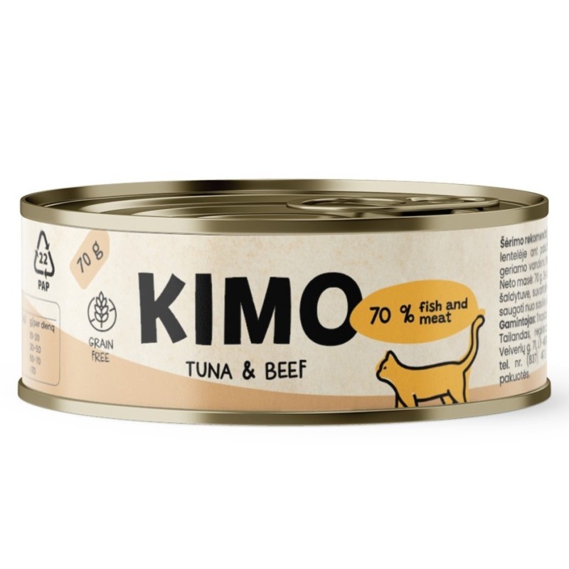 Kimo Tuna & Beef konserv kassidele 70g
