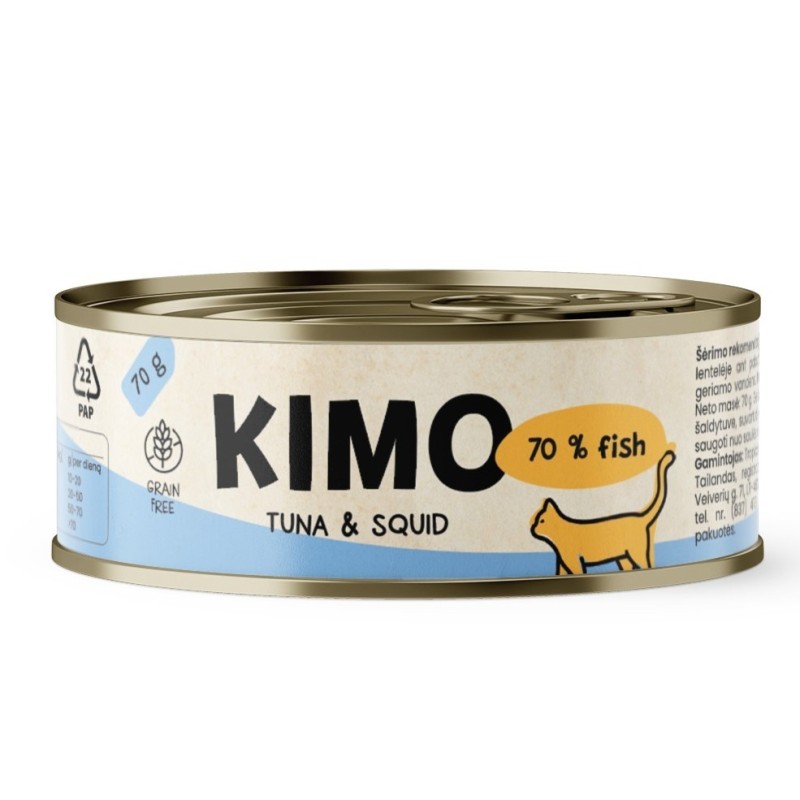 Kimo Tuna & Squid konserv kassidele 70g