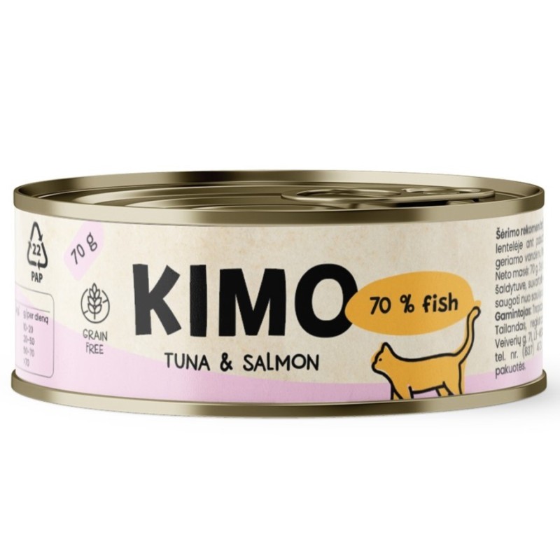 Kimo Tuna & Salmon konserv kassidele 70g