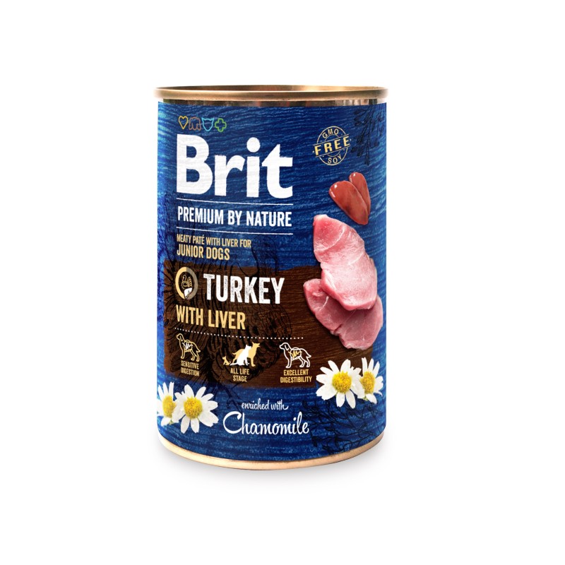 Brit Premium by Nature konserv Turkey with Liver koertele 800g