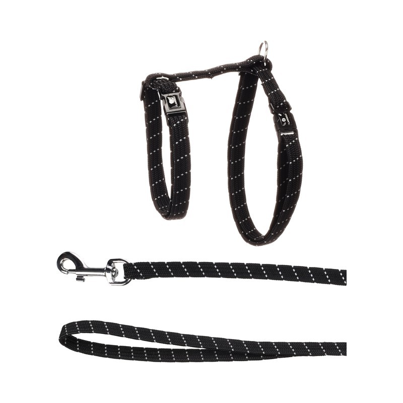 Flamingo Elza kassi traksid ja rihm, must