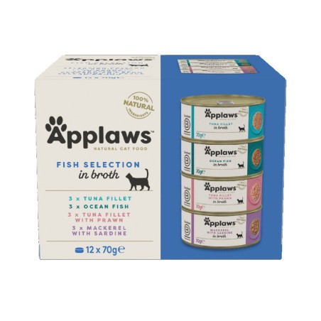 Applaws konservid kassidele, kalaga, 12 x 70g