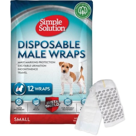Simple Solution ühekordne mähe isasele koerale S suurus, 12 tk