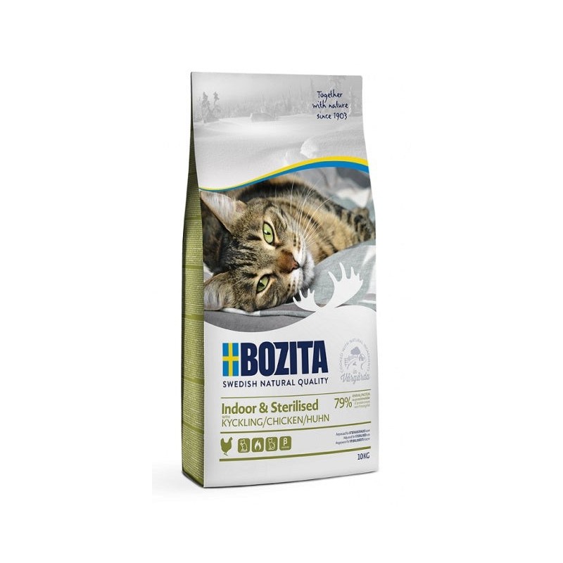 Bozita Indoor & Sterilised kanaga kuivtoit kassile 10kg