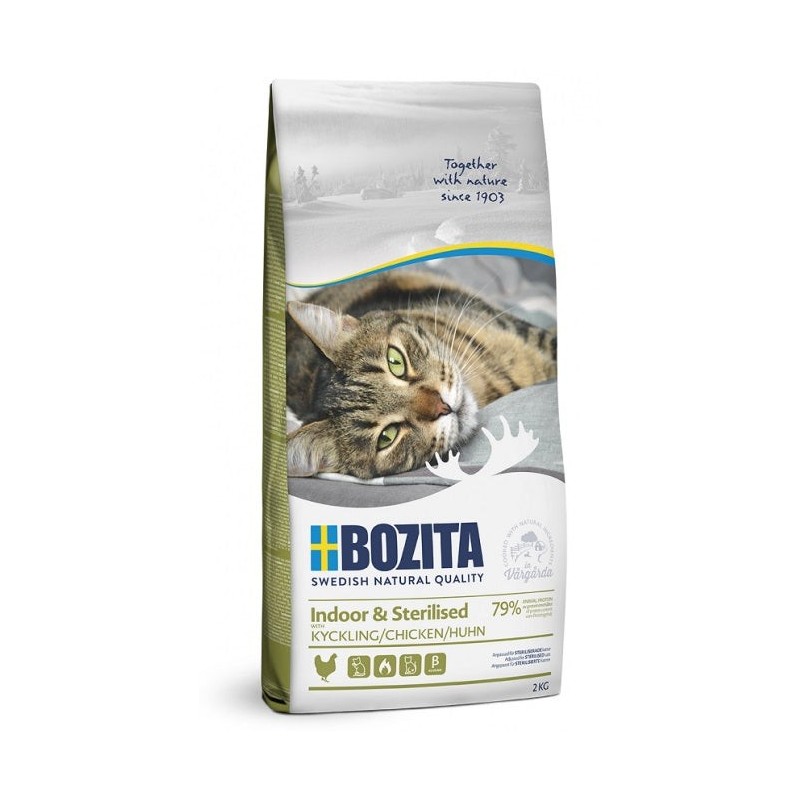 Bozita Indoor & Sterilised kanaga kuivtoit kassile 2kg