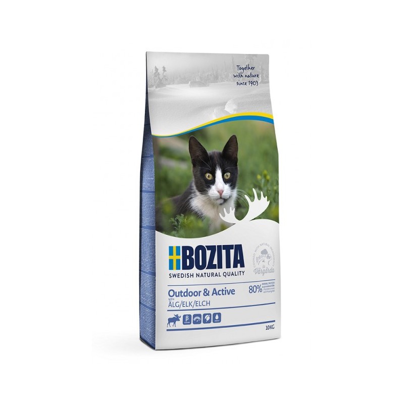 Bozita põdralihaga kuivtoit aktiivsele kassile 10kg