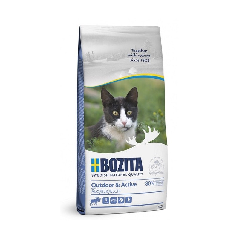 Bozita põdralihaga kuivtoit aktiivsele kassile 2kg