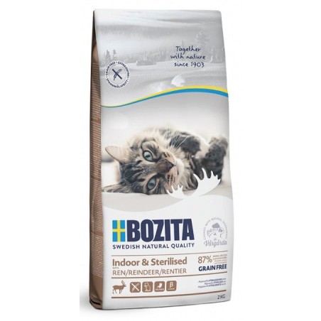 Bozita teraviljavaba põhjapõdralihaga kuivtoit kassile 400g