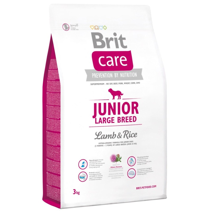Brit Care Junior Large Breed Lamb & Rice koeratoit 3 kg