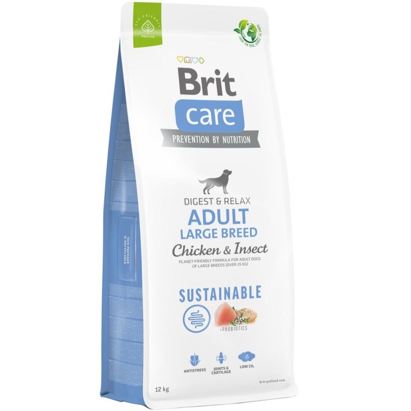 Brit Care Sustainable Adult Large Breed Chicken & Insect koeratoit 12kg