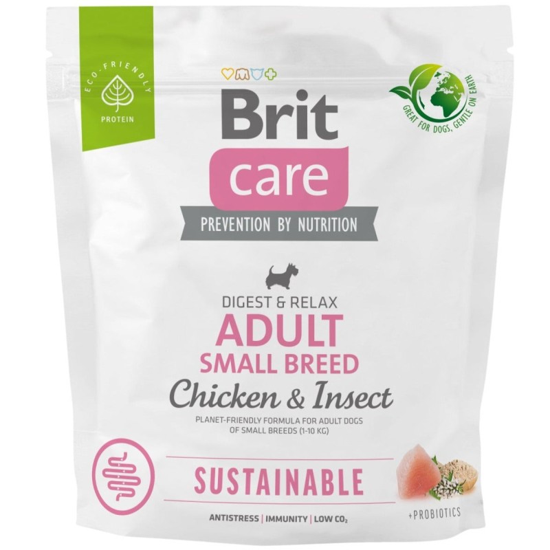 Brit Care Sustainable Adult Small Breed Chicken & Insect koeratoit 1kg