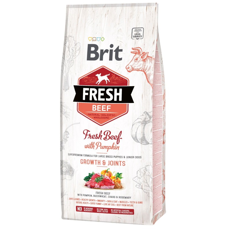 Brit Fresh Beef & Pumpkin Large Bones & Joints koeratoit 12 kg