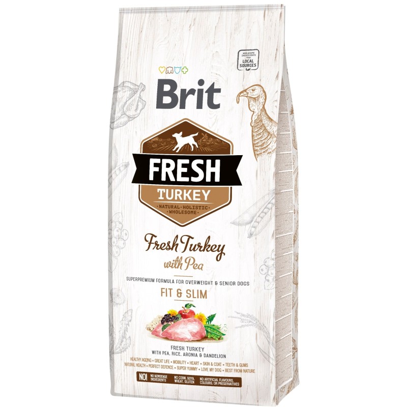 Brit Fresh Turkey & Pea Adult Fit & Slim koeratoit 12kg