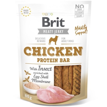 Brit Jerky Chicken Protein Bar Snack närimismaius koertele 80g
