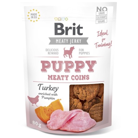 Brit Jerky Puppy Turkey Meaty Coins närimismaius kutsikatele 80g