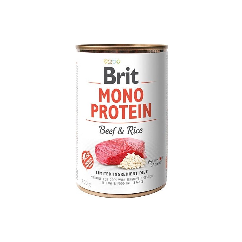 Brit Mono Protein Beef & Rice konserv koertele 400g