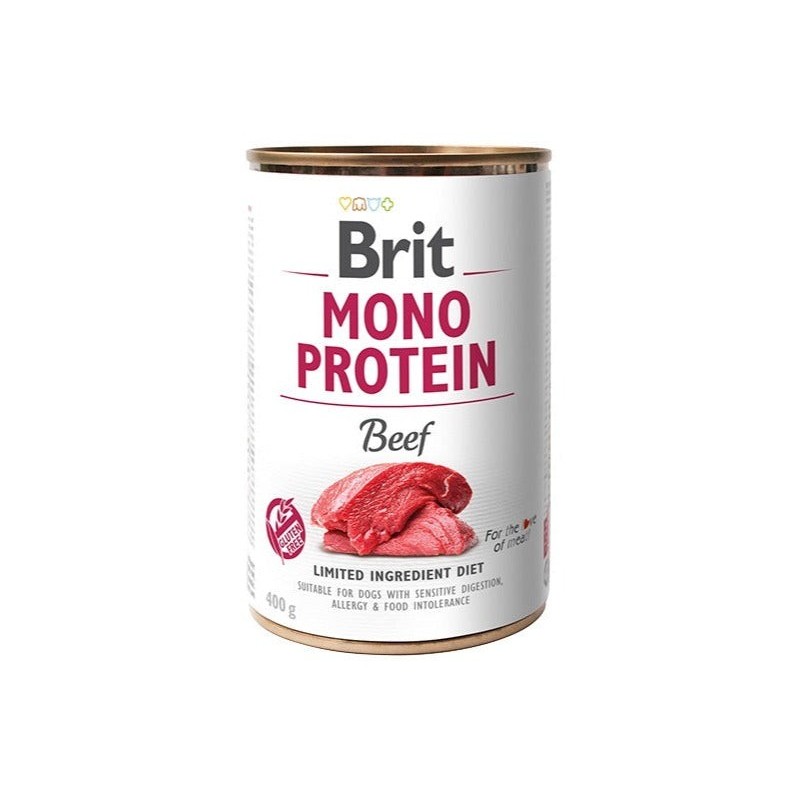 Brit Mono Protein Beef konserv koertele 400g