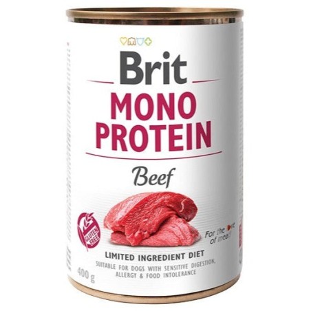 Brit Mono Protein Beef konserv koertele 400g