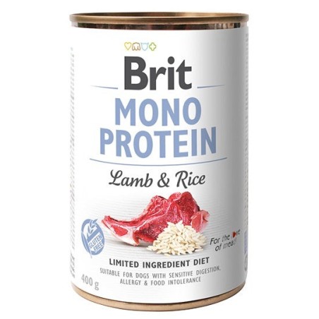 Brit Mono Protein Lamb & Rice konserv koertele 400g