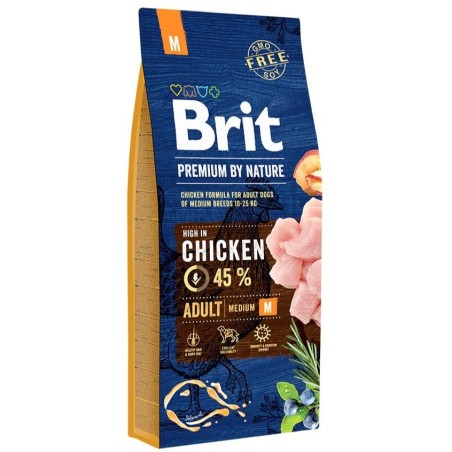Brit Premium by Nature Adult M koeratoit 15kg