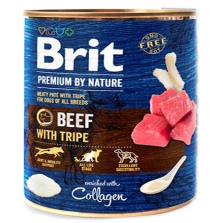 Brit Premium by Nature konserv Beef with Tripe koertele 800g