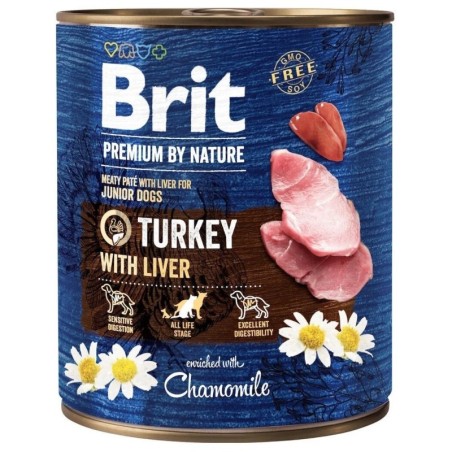 Brit Premium by Nature konserv Turkey with Liver koertele 800g