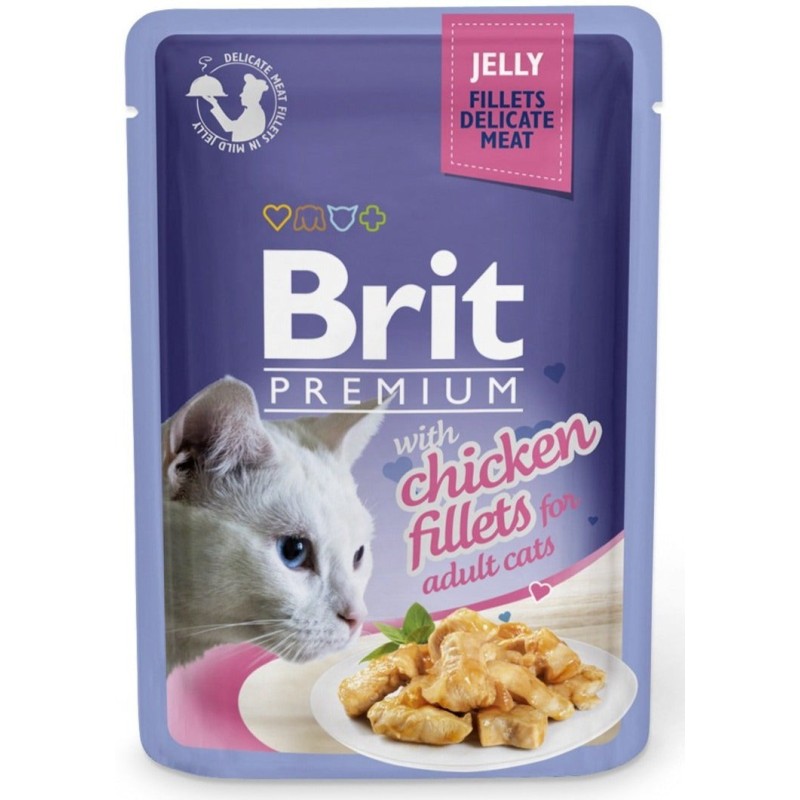 Brit Premium einekotike kassile Delicate Fillets in Jelly with Chicken 85g
