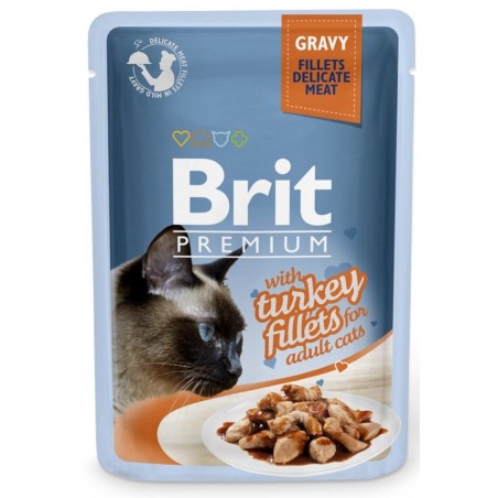 Brit Premium einekotike kassile Turkey Fillets in Gravy 85g