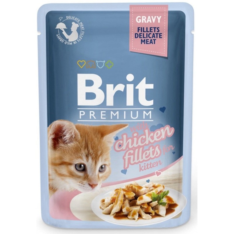 Brit Premium Kitten einekotike kassipojale Chicken Fillets in Gravy 85g