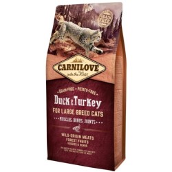 Carnilove Cat Duck & Turkey for Large Breed kassitoit 6kg