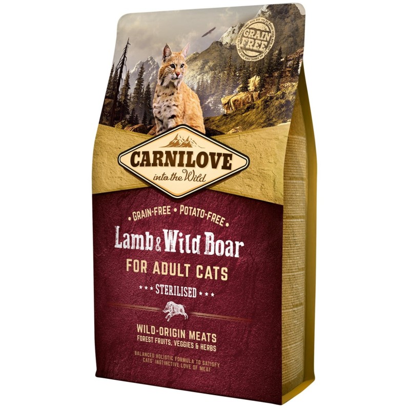 Carnilove Cat Lamb & Wild Boar for Sterilised kassitoit 2kg