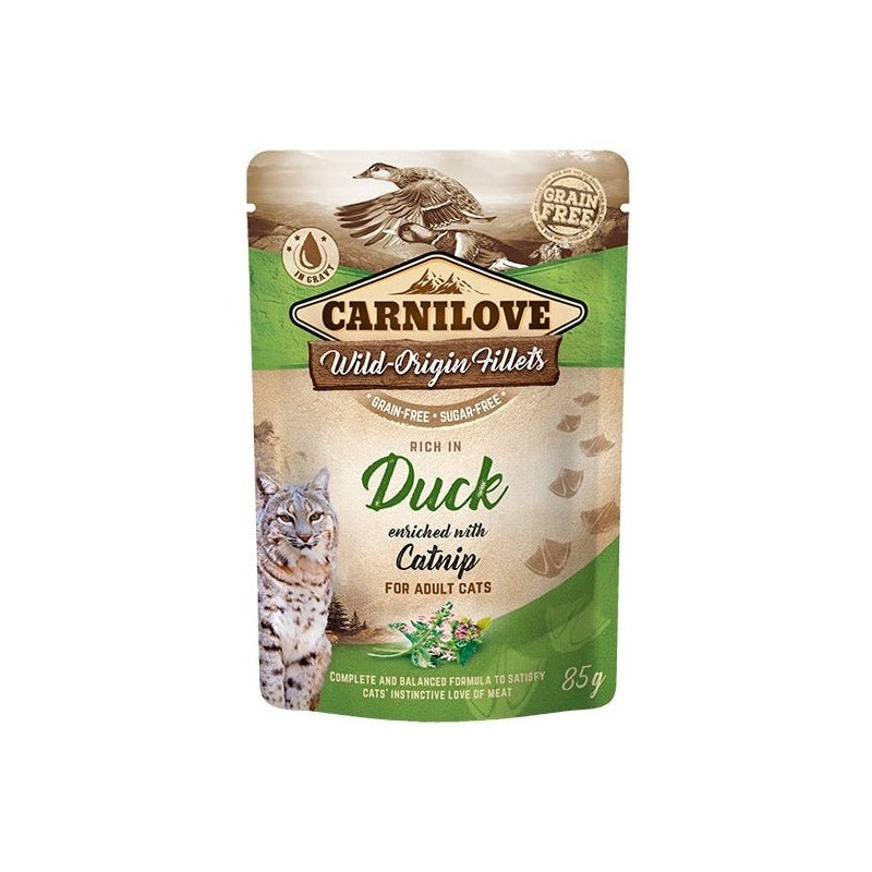 Carnilove Cat Pouch Duck with Catnip einekotike kassidele 85g