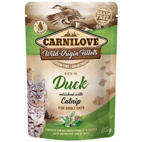 Carnilove Cat Pouch Duck with Catnip einekotike kassidele 85g