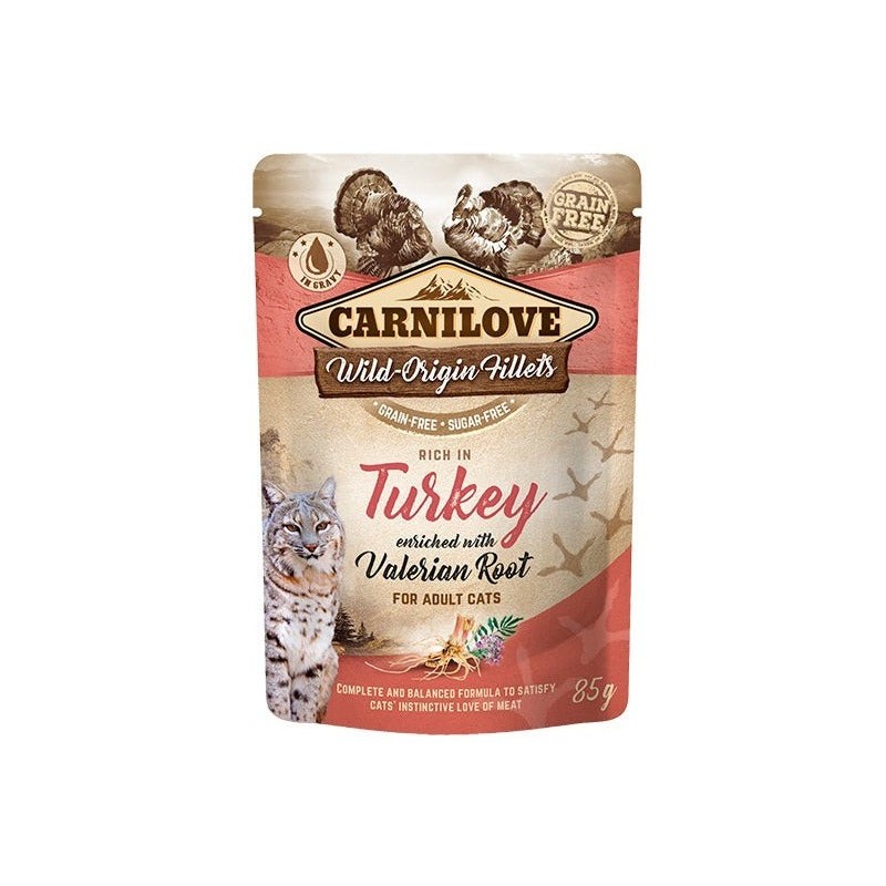 Carnilove Cat Pouch Turkey Valeriana einekotike kassidele 85g