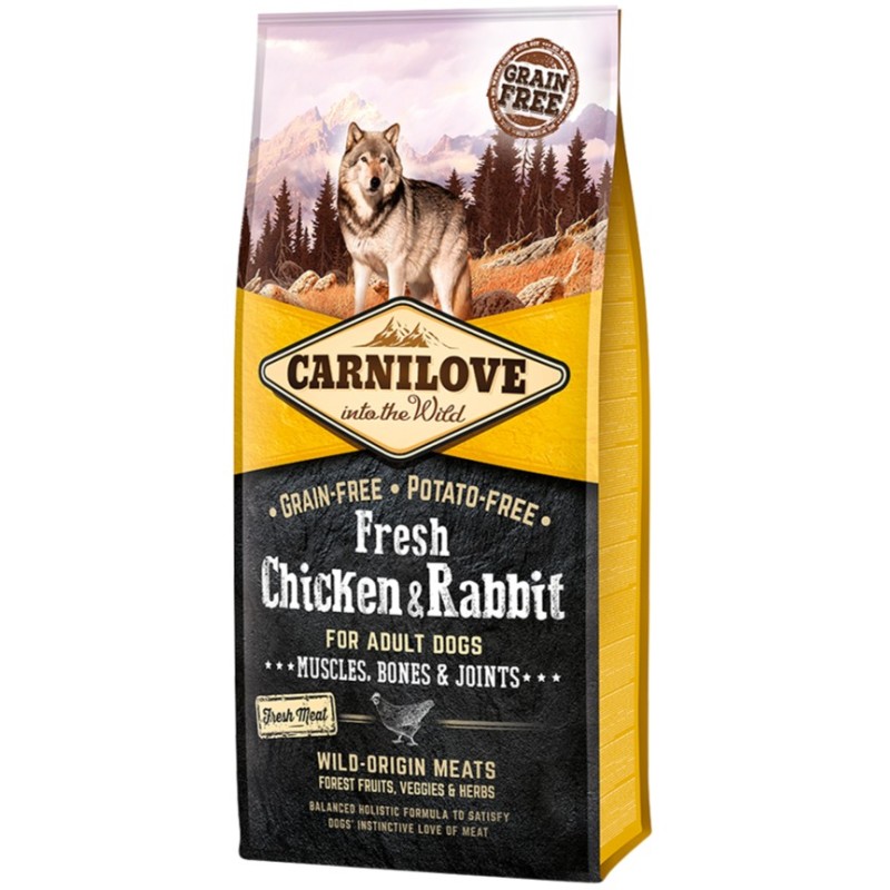 Carnilove Dog Fresh Chicken &  Rabbit for Adult koeratoit 12kg