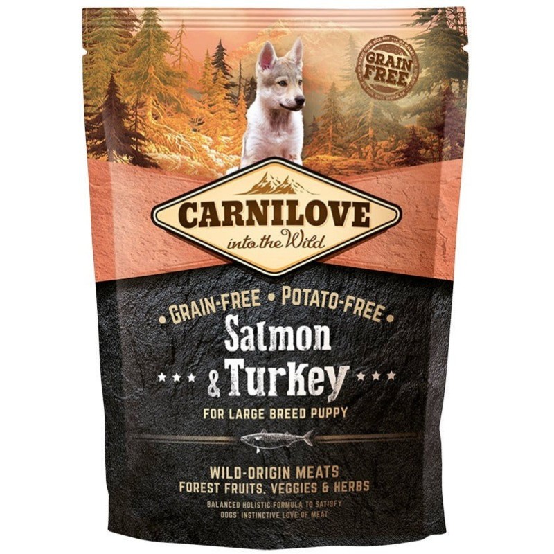 Carnilove Dog Salmon & Turkey for Large Breed Puppies koeratoit 1,5kg
