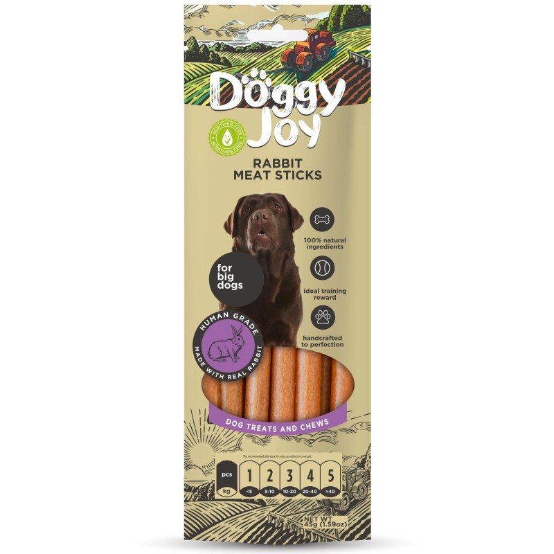 Doggy Joy Meat sticks rabbit närimismaius koertele 45g