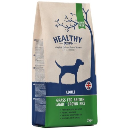 Healthy Paws koeratoit Briti lambaliha ja pruun riis 2kg
