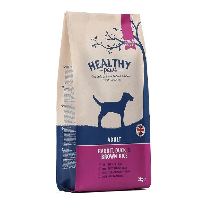 Healthy Paws koeratoit jäneseliha, pardiliha ja pruun riis 2kg