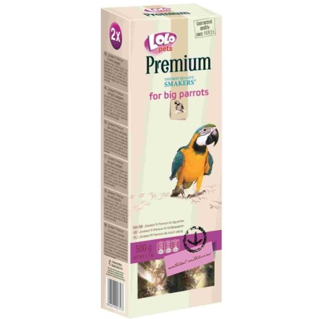 LoLo Pets Premium maiusepulgad suurtele papagoidele 2tk 500g